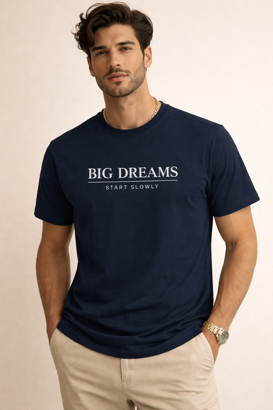 Premium Stretch Cotton TShirt Big dreams,Productid:1002